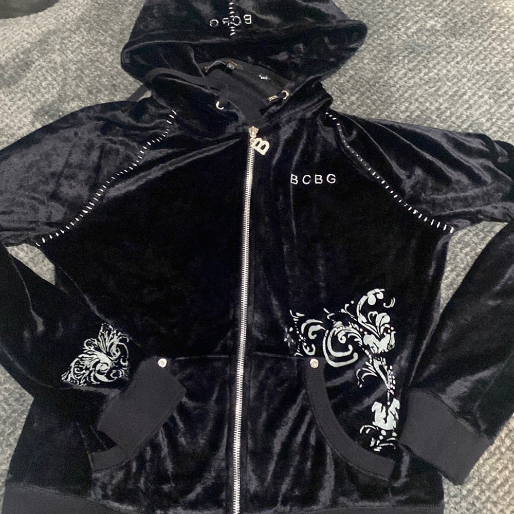 BCBG black jacket zip up